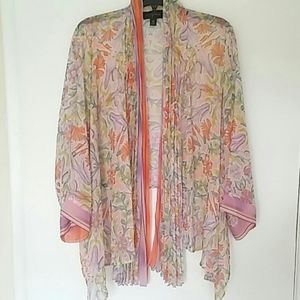 Investments II Sheer Cropped Kimono Sz 1X